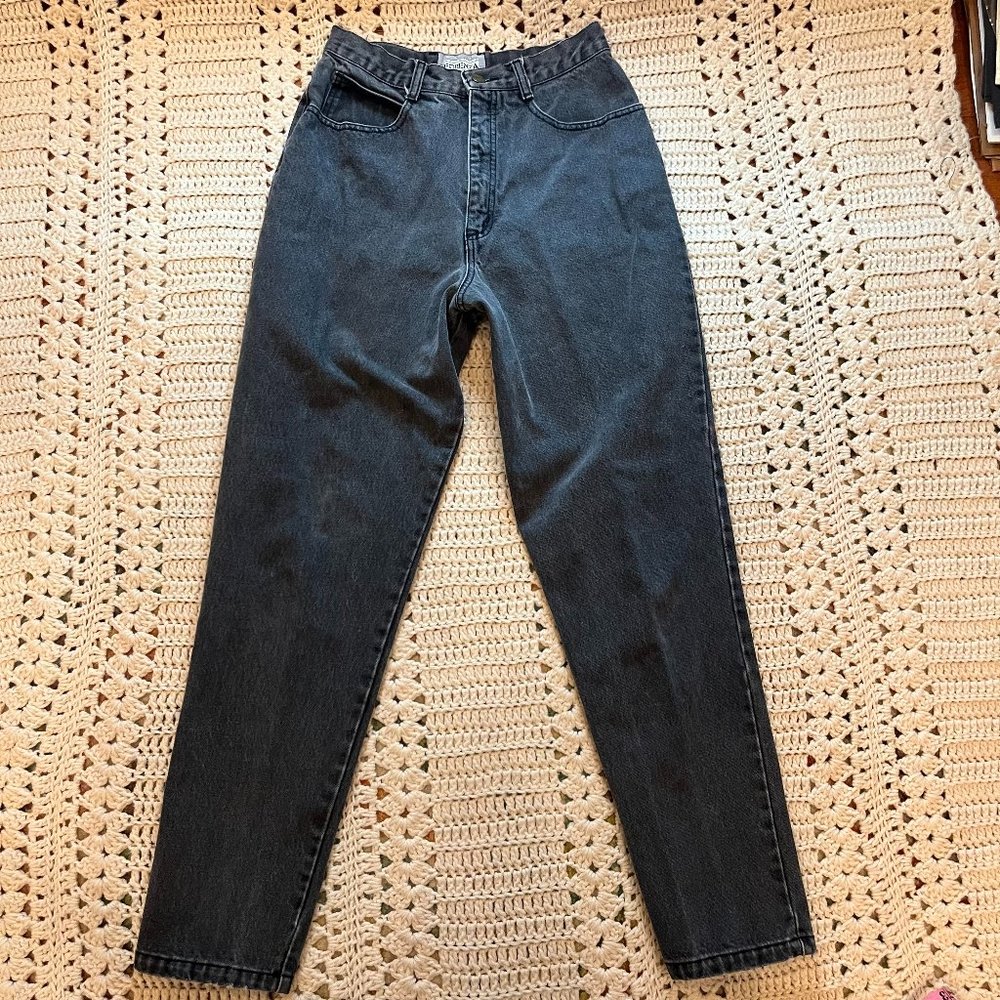 FORENZA Vintage Black/Gray Stonewashed Denim High Waisted Jeans Size 10(Vintage)